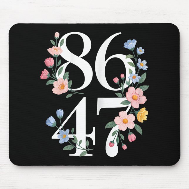Tapis De Souris 8647 Subtle Anti Trump Flower Floral Boho Vintage (Devant)