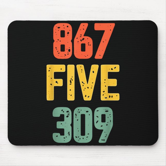 Tapis De Souris 867 Five 309 Retro Music Number Funny 80s Throwbac (Devant)