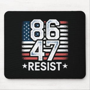 Tapis De Souris 86 47 Résistez Anti Trump Supprimez 47 Vintage 864