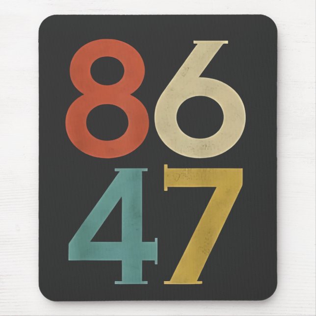 Tapis De Souris 86 47 Trump Cool rétro anti-Trump (Devant)