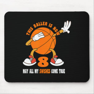 Tapis De Souris 8 ans Joyeux 8e anniversaire Basketball 8e anniver