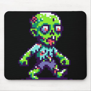Tapis De Souris 8 bits drôle zombie Halloween
