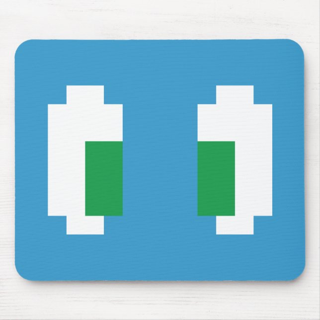 Tapis De Souris 8 Bits Pixel Manga Yeux verts (Devant)