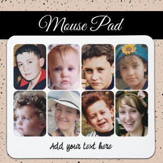 Tapis De Souris 8 photo collage white black