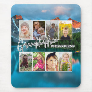 Tapis De Souris 8 Photo "Les petits-enfants font la vie grand"