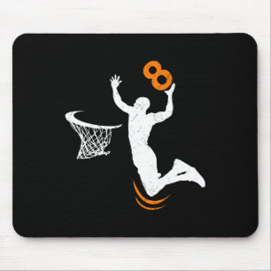 Tapis De Souris 8 Year Old Basketball Dunk 8th Birthday Party Boys