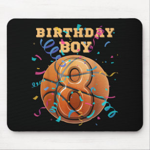 Tapis De Souris 8e anniversaire Boy Huit 8 ans Basketball Jouer
