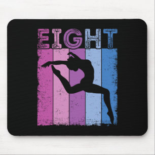 Tapis De Souris 8e anniversaire Gymnastique 8 ans Danser Girl Gymn