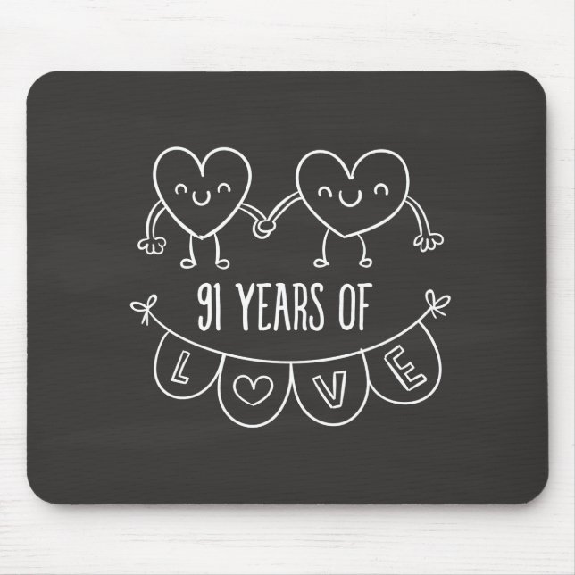 Tapis De Souris 91e Anniversaire Coeurs de la calèche (Devant)