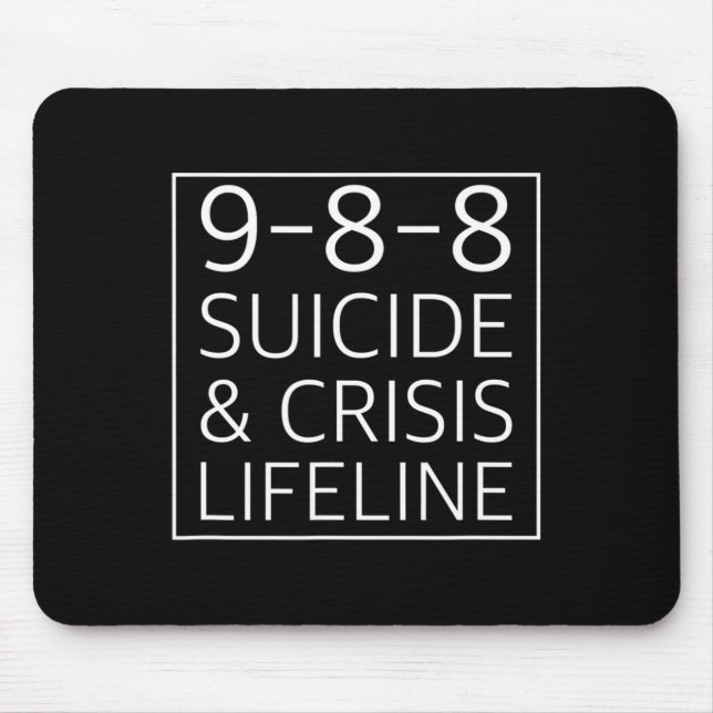 Tapis De Souris 988 - Crise de sensibilisation au suicide Ligne de (Devant)