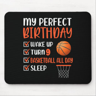 Tapis De Souris 9 ans Basketball Anniversaire fête 9e Anniversaire