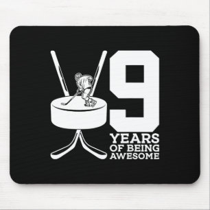 TAPIS DE SOURIS 9 ANS D'ÊTRE UN HOCKEY GLACE INCROYABLE 9E ANNIVER
