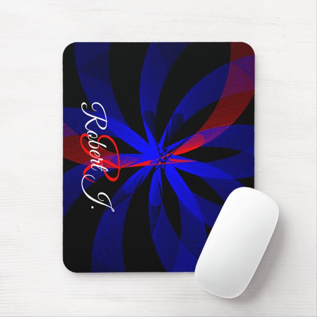 Tapis de souris à accent géométrique et centre de  (Avec souris)