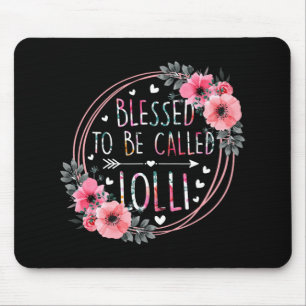 Tapis De Souris À Appeler Lolli Fête des mères Granmda Fleur Flore
