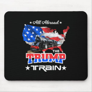 Tapis De Souris À Bord Du Drapeau Américain Trump Train 2022