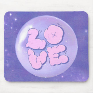 Tapis De Souris A Bright Bold mouse pad with a purple love design