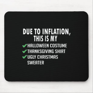 Tapis De Souris A cause de l'inflation Halloween Thanksgiving Noël