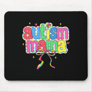 Tapis De Souris à damiers Autisme Mama Coquette Bow Autism Lauréat
