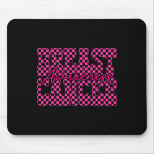 Tapis De Souris à damiers Cancer Du Sein En Octobre Nous Portons P