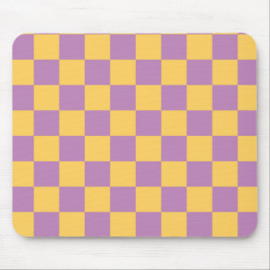 Tapis De Souris à damiers jaune et violet