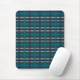 Tapis De Souris à damiers Plaid Bleu Vert Violet Et Turquoise
