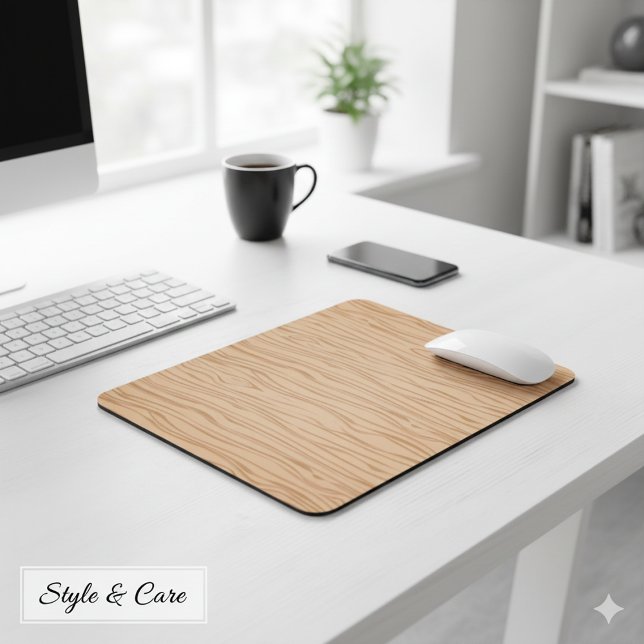 Tapis de souris à grain de bois lisse conçu pour u (Smooth Wood Grain Mouse Pad Designed for Daily Use)