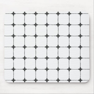 Tapis de souris à grille neutre minimaliste noir e
