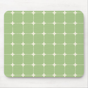 Tapis de souris à grille neutre minimaliste vert s