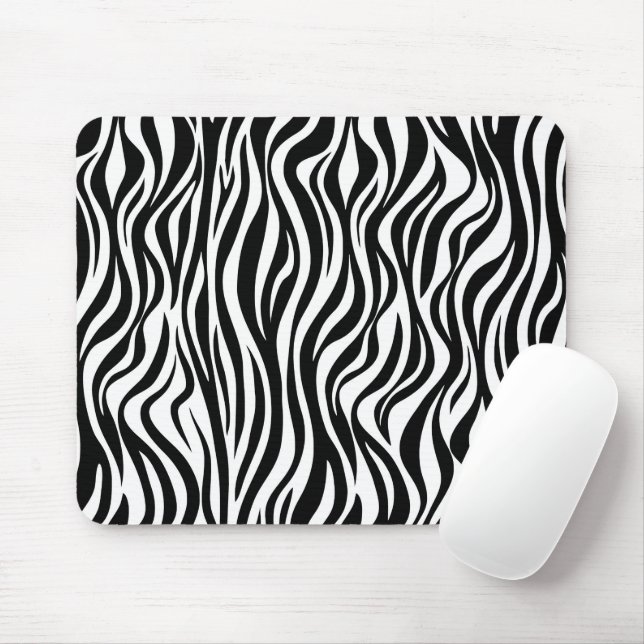 Tapis de souris à impression de peau de zèbre (Avec souris)