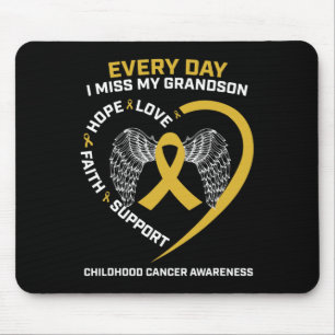 Tapis De Souris À la mémoire de Je manque mon petit-fils Cancer in
