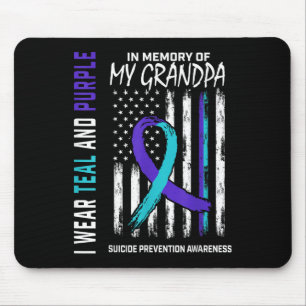Tapis De Souris À la mémoire Grand-père Prévention de la prise de 