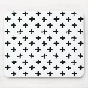 Tapis De Souris À l'encre noire chargez le motif croisé
