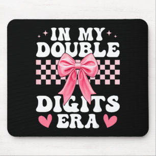 Tapis De Souris À l'ère de mes doubles chiffres Ruban Coquette 10e