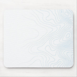 Tapis de souris à lignes topographiques en bleu cl