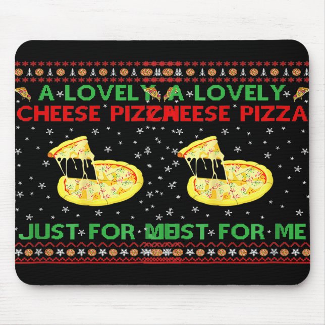 Tapis De Souris A Lovely Cheese Pizza Alone Funny Kevin X Mas Home (Devant)