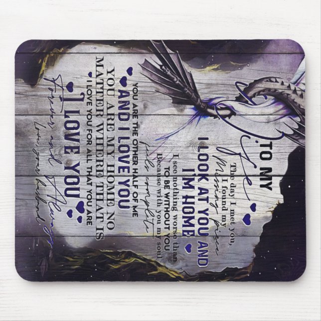 Tapis De Souris À ma femme | Citations Drôle À La Femme | Nouveau  (Devant)