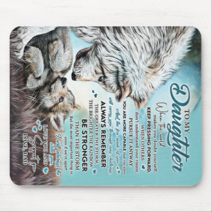 Tapis De Souris À Ma Fille Lion Famille Cadeau, Fille Anniversaire