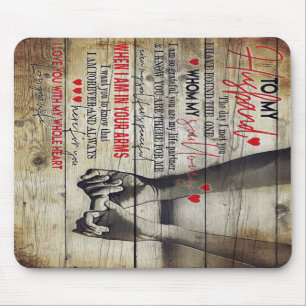 Tapis De Souris À Ma Lettre De Mari, Citations D'Amour Cadeau