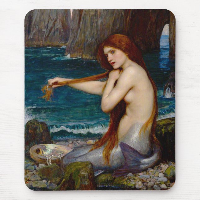 Tapis De Souris A Mermaid, c. 1900 by John Waterhouse (Devant)