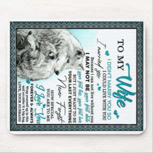 Tapis De Souris À Mon Cadeau D'Anniversaire Femme Wolf, Cadeau Mar