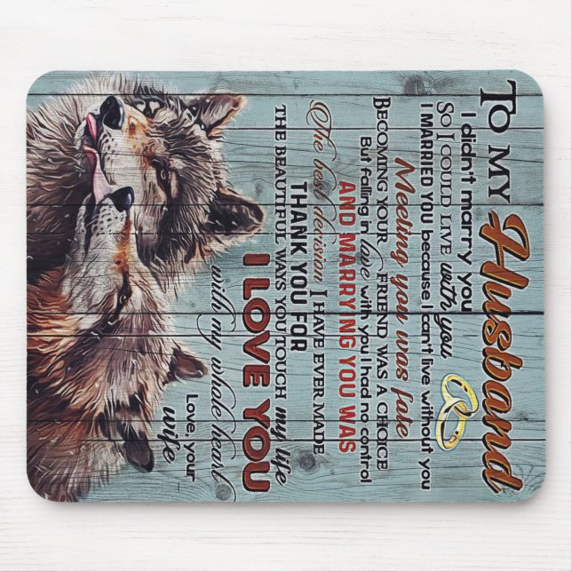 Tapis De Souris À mon mari | Cadeau Parfait Pour Mari (Devant)