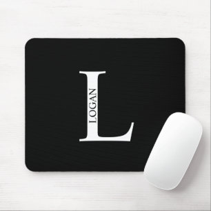 Tapis de souris à monogramme et nom personnalisé