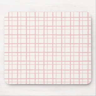 Tapis de souris à motif à carreaux bancal bio Rose