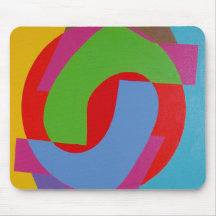 Tapis de souris à motif circulaire abstrait