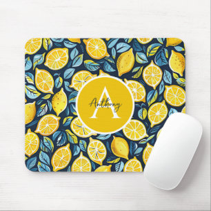Tapis de souris à motif citron personnalisé