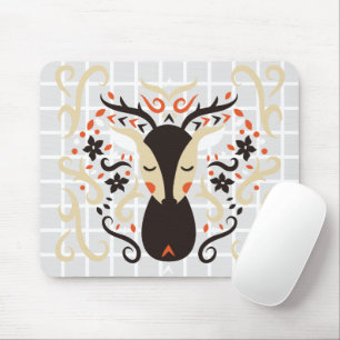 Tapis de souris à motif de cerf majestueux d'art f