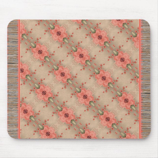Tapis de souris à motif de corail doux (Devant)