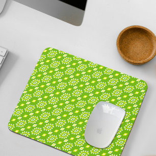 Tapis de souris à motif ethnique vert