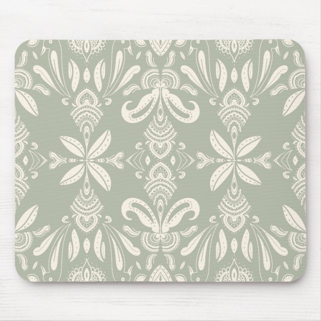 Tapis de souris à motif floral minimal (Devant)