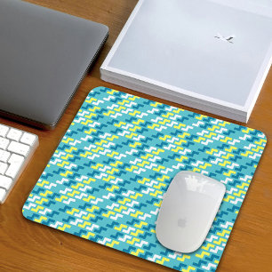 Tapis de souris à motif géométrique vert